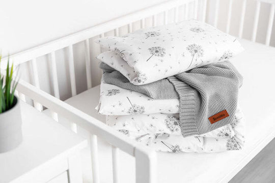 Sensillo Одеяло Детски пелени за пелени 100% памук Сив Grey 80x100см.