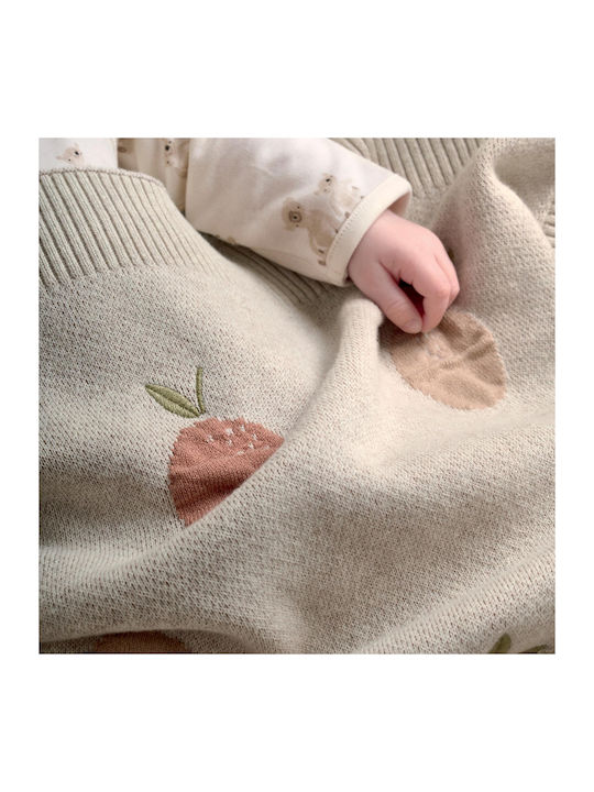 Mamas & Papas Κουβέρτα Αγκαλιάς & Λίκνου Πλεκτή Μπεζ 70x90εκ.