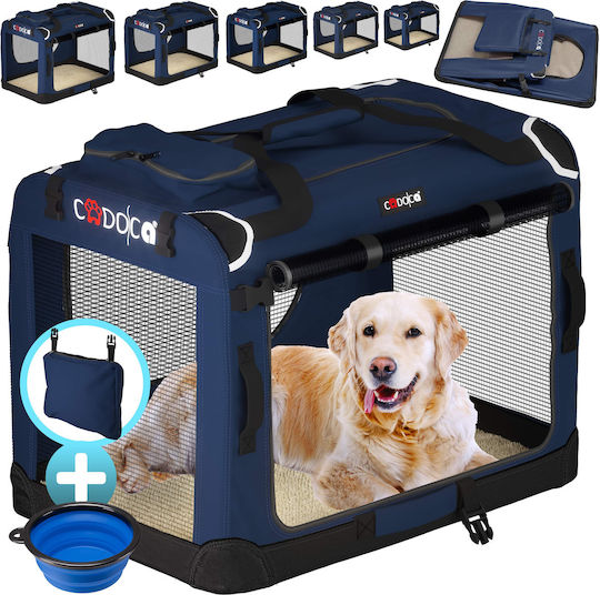 Cat Dog Transport Bag Cadoca Blue Size 2xl 90x61x65 Cm
