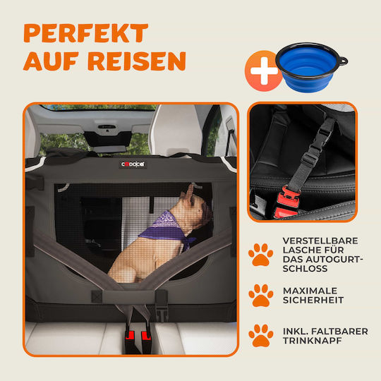 Cat Dog Transport Bag Cadoca Dark Gray Size 3XL 101x69x70 cm