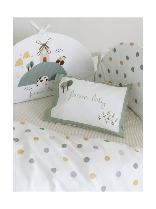 Nima Farm Baby Baby Sheets Set Crib Cotton Multicolored 120x170cm 3pcs