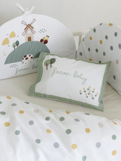 Nima Farm Baby Комплект Бебешки Чаршафи За Количка Памучни Многоцветни 120x170бр 3бр