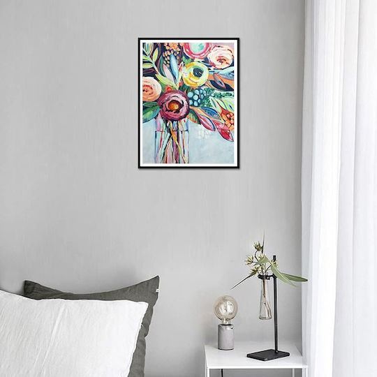 Tishiron 5D Diamond Painting Kit Abstract Flowers 30x45cm