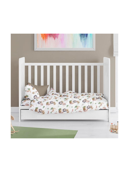 Dimcol Детски Чаршафи с Ластик Bebe Lion Бежов 70x140см