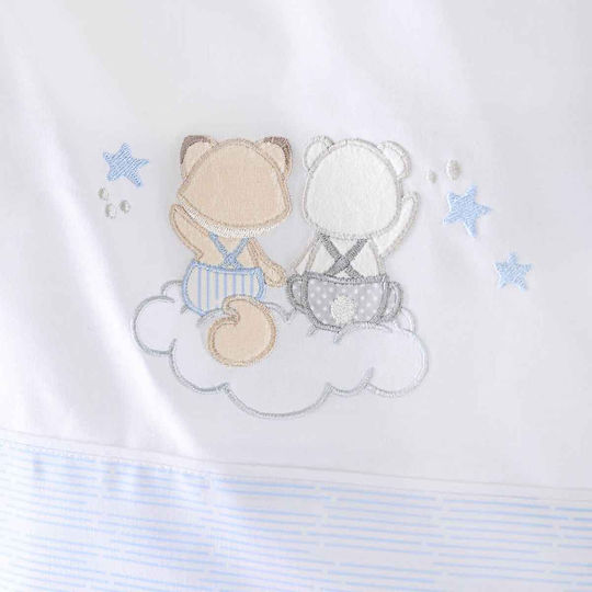 Rythmos Baby Bettlaken Himmelblau 100x160cm