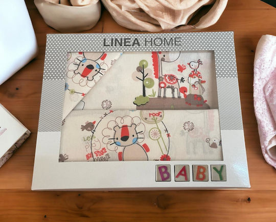 Linea Home Beige Fitted Baby Sheet 110x170cm
