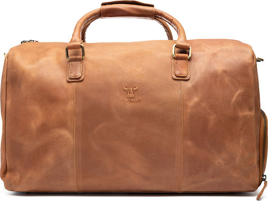 Braune Leder Reise Fitness Tasche