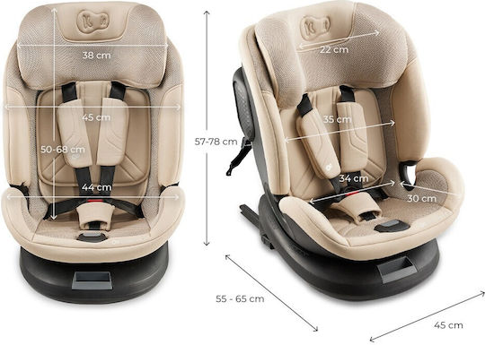 Kinderkraft Xpedition 3 Scaun Auto pentru Copii i-Size cu Isofix Bej