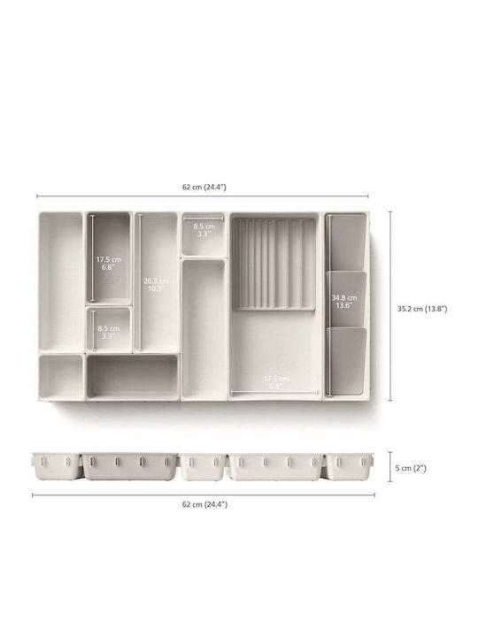 Beige Bathroom Organizers Set 12 Viva By Joseph Joseph