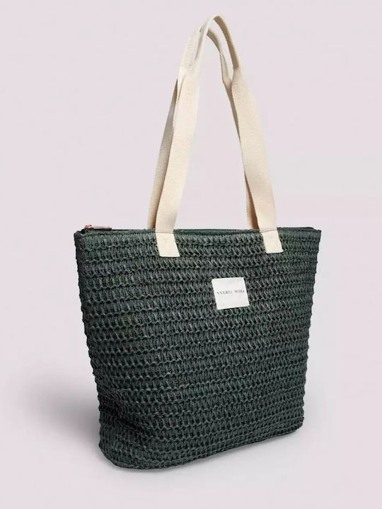 Ysabel Mora Stoff Strandtasche Creme