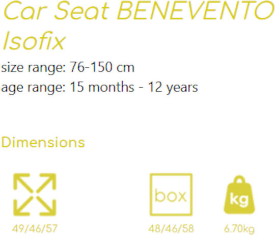 Lorelli Benevento Autositz i-Size mit Isofix Black Jasper