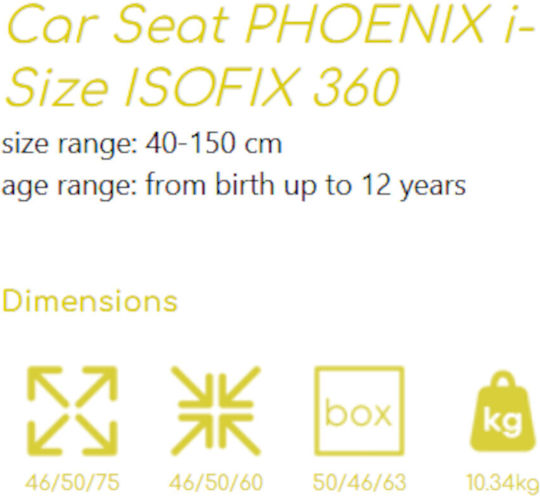 Lorelli Phoenix Детско Столче за Кола i-Размер с Isofix Beige String
