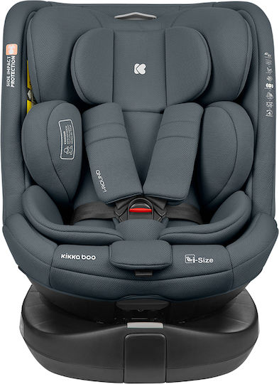 Kikka Boo i-Round Детско Столче за Кола i-Размер с Isofix Тъмно сиво