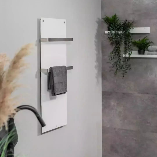 Eurom Radiator Electric Pentru Prosoape Cu Fațadă De Sticlă 800W 115x55cm Albă