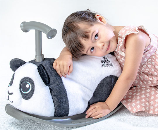 My Buddy Wheels Lauflernhilfe & Schaukel 2 in 1 Panda Schaukelspielzeug mit Rädern Schwarz