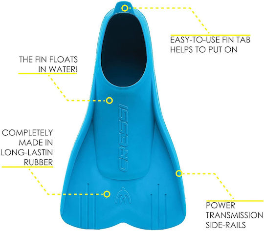 CressiSub Flippers Swimming Fins Short Azure