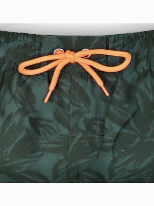 Costume De Baie Bărbați Pantaloni Scurți Verde Floral