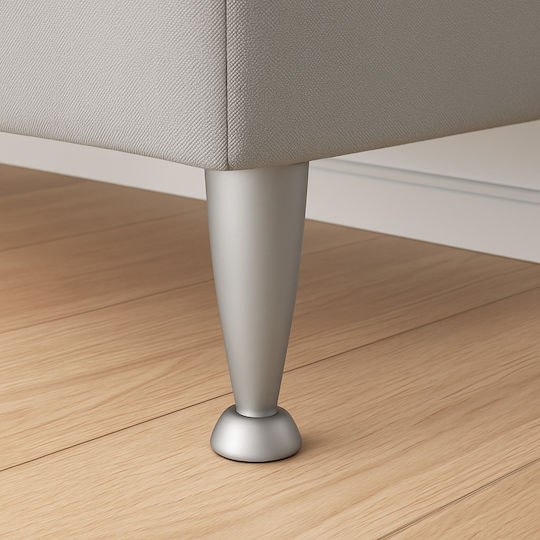 Picior de Mobilier din Plastic cu Reglaj Potrivit pentru Masă / Măsuță / Canapea 4x4x12cm Nichel Mat