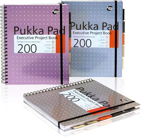 Pukka Pad Σπιράλ Τετράδιο Ριγέ Α4 200 Φύλλων 5 Θεμάτων Πολύχρωμο