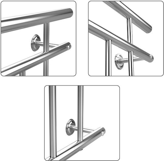French Balcony Terrace Railing Stainless Steel 90 x 225 cm