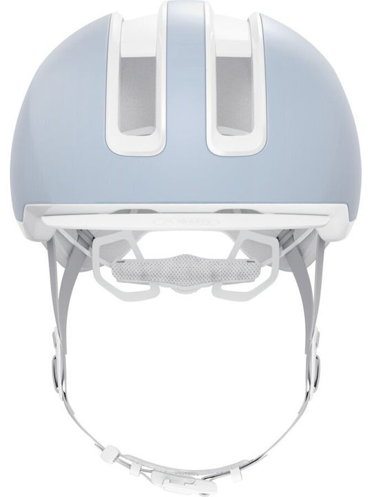 Abus Hud-y Pure Bicycle Helmet Blue-white Urban Size L Abus Hud-y Pure Bicycle Helmet Blue-white Urban Size L