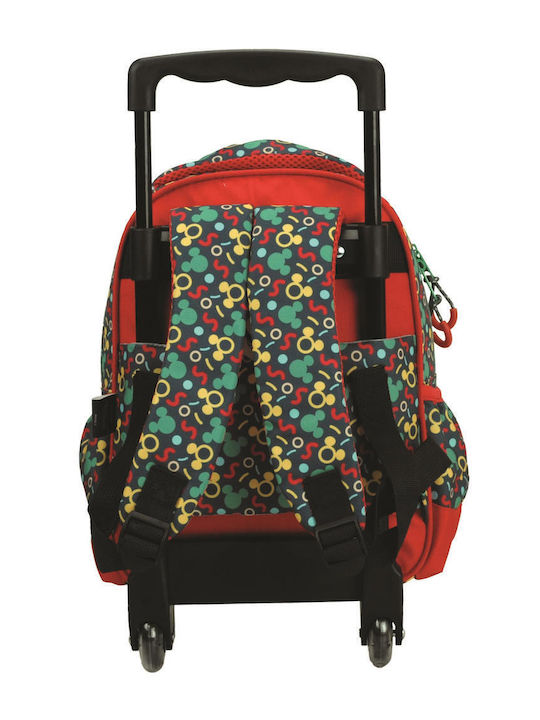 Gim Mickey School Bag Trolley Kindergarten Multicolour with Water Bottle Holder 12Liters