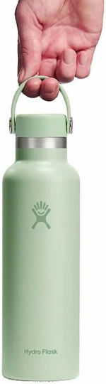 Hydro Flask Standard Mouth Μπουκάλι Θερμός Ανοξείδωτο BPA Free 621ml Standard Cap Aloe
