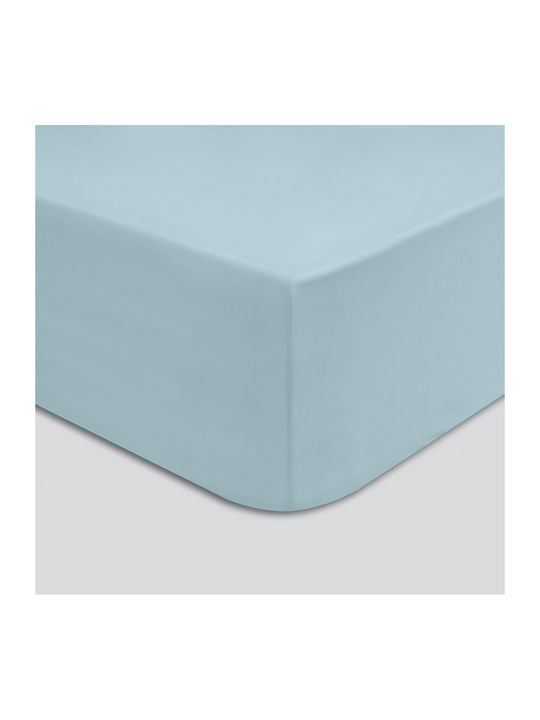 Cannon Classic Σεντόνι Υπέρδιπλο με Λάστιχο 160x200+30εκ. Aqua
