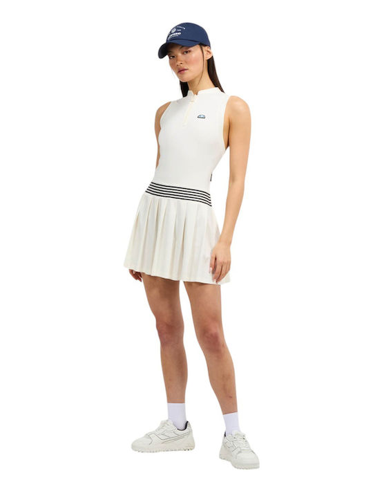Sartoria Medusa Summer Mini Athletic Sleeveless Dress White