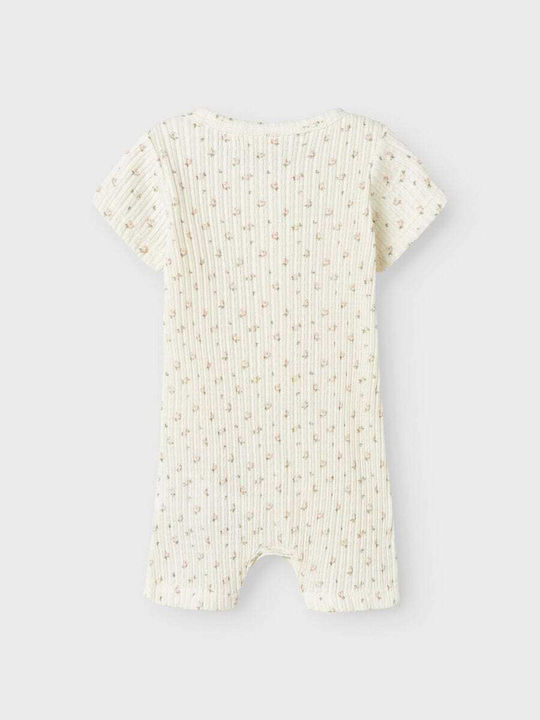 Lil' Atelier Baby Bodysuit Short-Sleeved Coconut Milk