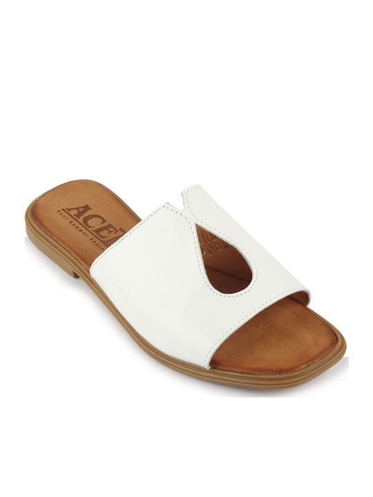 Women's Flat Sandals in White Color