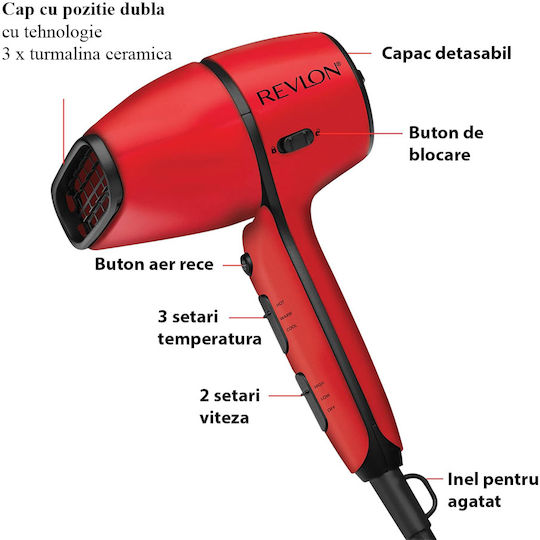 Revlon Πιστολάκι Μαλλιών με Φυσούνα 2000W