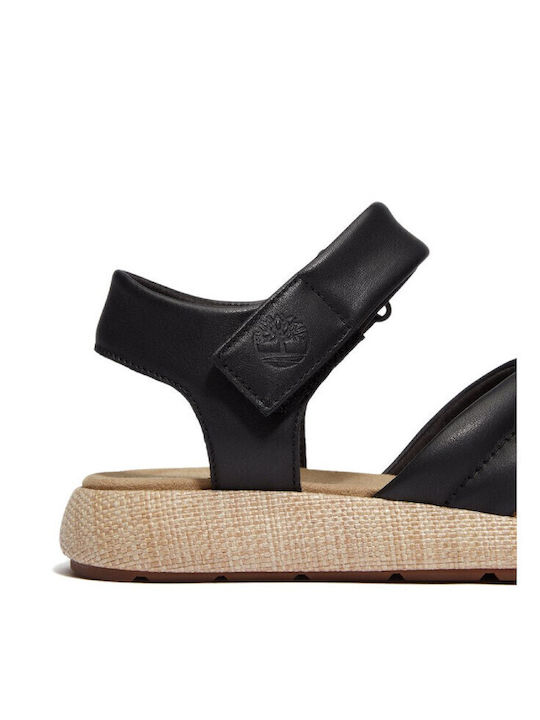 Women's Flat Sandals in Black Color