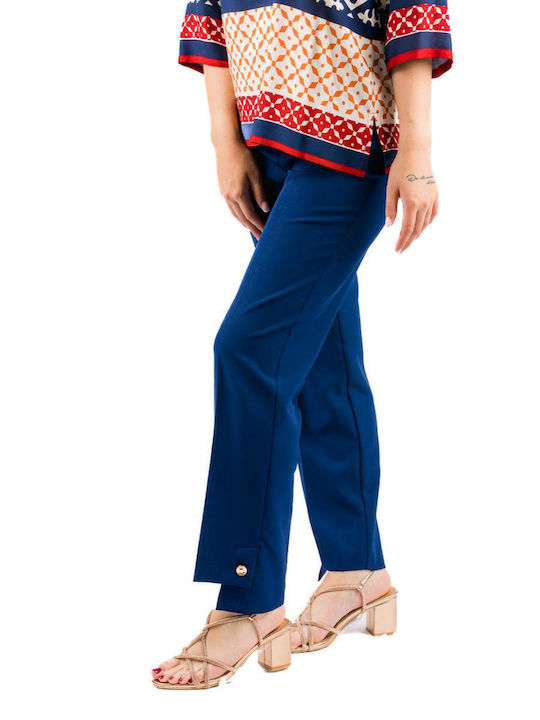 Dama Tesatura Pantaloni Albastru