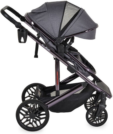 Moni All Road Adjustable 2 in 1 Baby Stroller Suitable for Newborn Grey 13.6kg