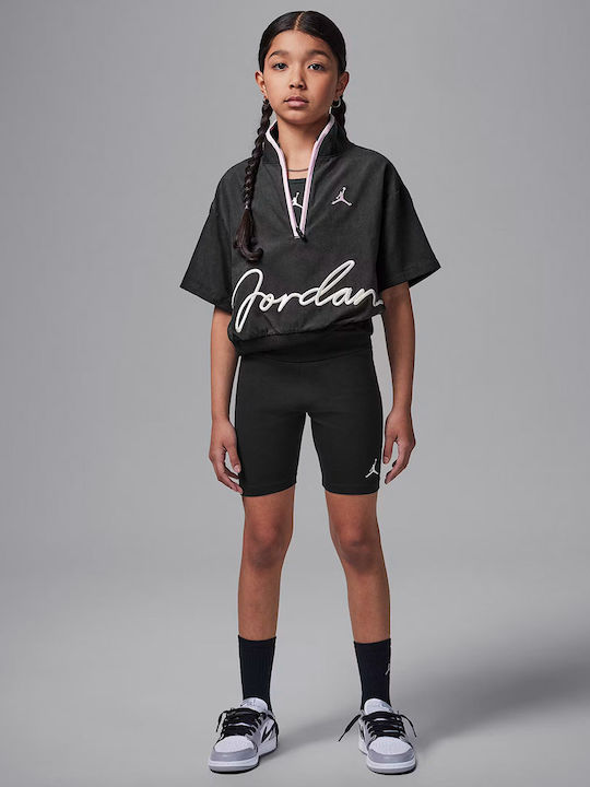 Παιδικό Κολάν Ποδηλατικό Κοντό Dri-Fit Μαύρο ESSENTIALS