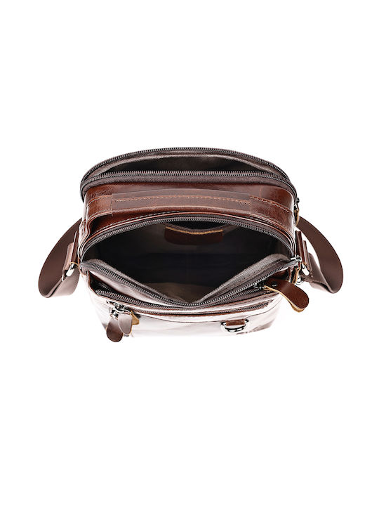 Piele Geantă pentru bărbați De umăr / tip crossbody Maro