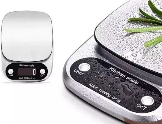 Digital Kitchen Scale Up To 10kg Silver