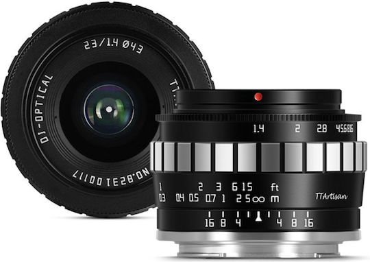 TTArtisan Crop Camera Lens 23mm F/1.4 APS-C for Fujifilm X Mount Black