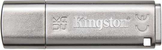 Kingston IronKey Locker+ 50 64GB USB 3.2 Stick Ασημί