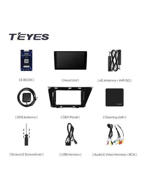 Teyes CC3 2K Car Navigation Kia Niro 2016-2019 6+128GB 9.5 Inch QLED Octa-core 2GHz Android 4G Bluetooth 5.1 DSP