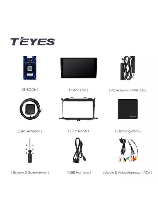 Navigație Auto Teyes Cc3 2k Kia Carens 3 2013-2019 6+128gb 9.5" Qled Octa-core 2ghz Android 4g Bluetooth 5.1 Dsp