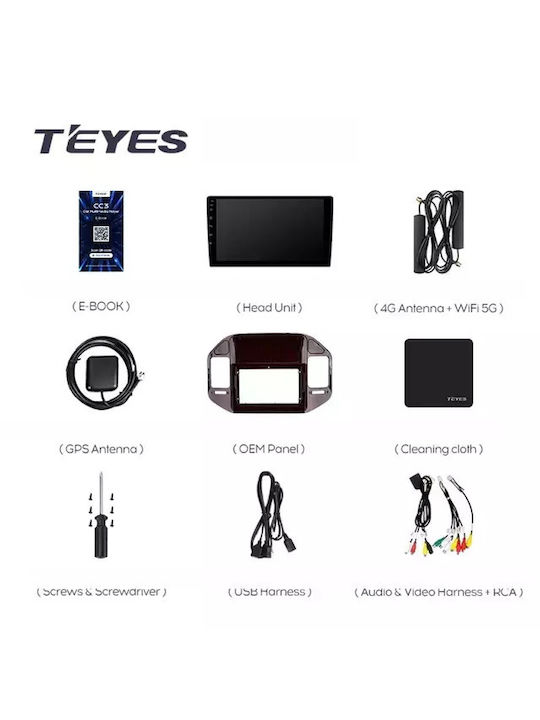 Navigație Auto Teyes CC3 2K pentru Mitsubishi Pajero 3 V70 V60 1999-2006 6+128GB 9.5" QLED Octa-core 2GHz Android 4G Bluetooth 5.1 DSP