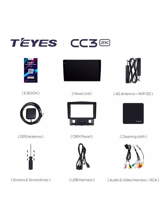 Teyes Cc3 2k Auto-Navigation Ford Escape 2007-2012 6+128GB 9,5" QLED Octa-Core 2GHz Android 4G Bluetooth 5.1 DSP