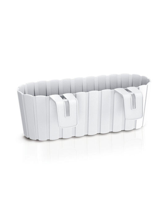 Set 4 Ghivece Decorative Suport din Plastic Alb 4.9 L 38.3x21.2x13 Cm Boardee Hook