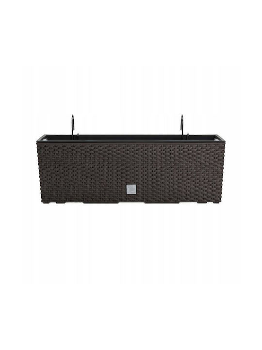 Set 3 Ghivece Suport Metal Imitatie Ratan Maro 58x18x19.5 Cm Rato Case W