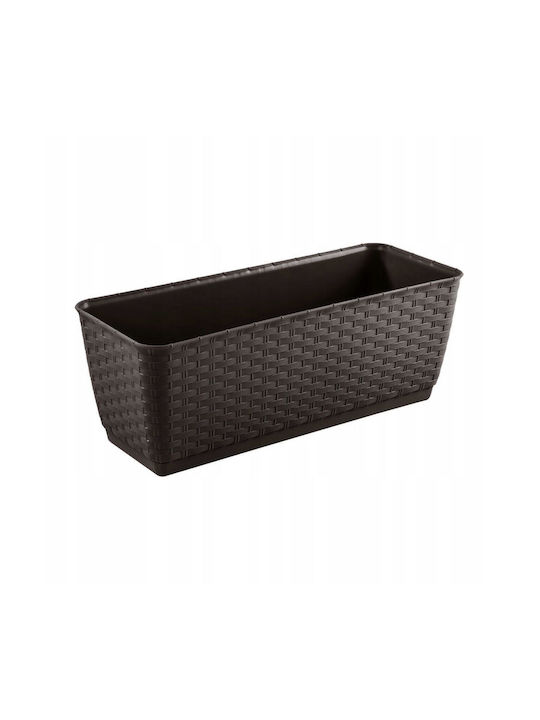 Set 4 Ghivece Decorative Mercaton Imitație Ratan Maro 49.2x17.2x17.4 Cm