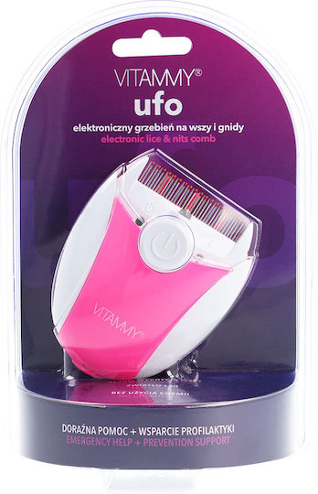 Vitammy Ufo Antipăduchi Pieptănaș Electric Roz