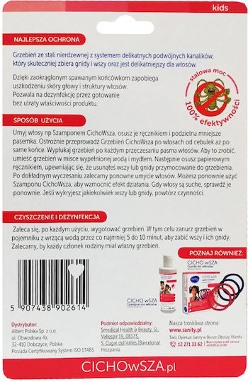 Sanity Pieptănaș Metalic Antipăduchi