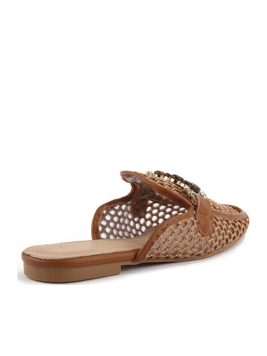 Flat Mules σε Καφέ Χρώμα